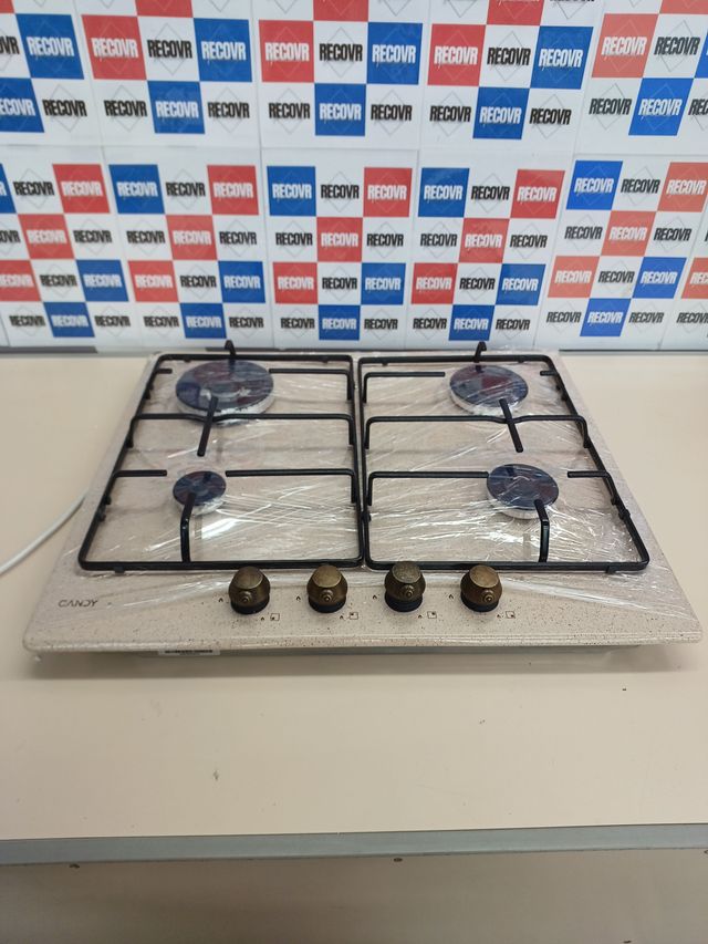 ✅ Placa de gás 4 bocas aço aveia Candy Classic