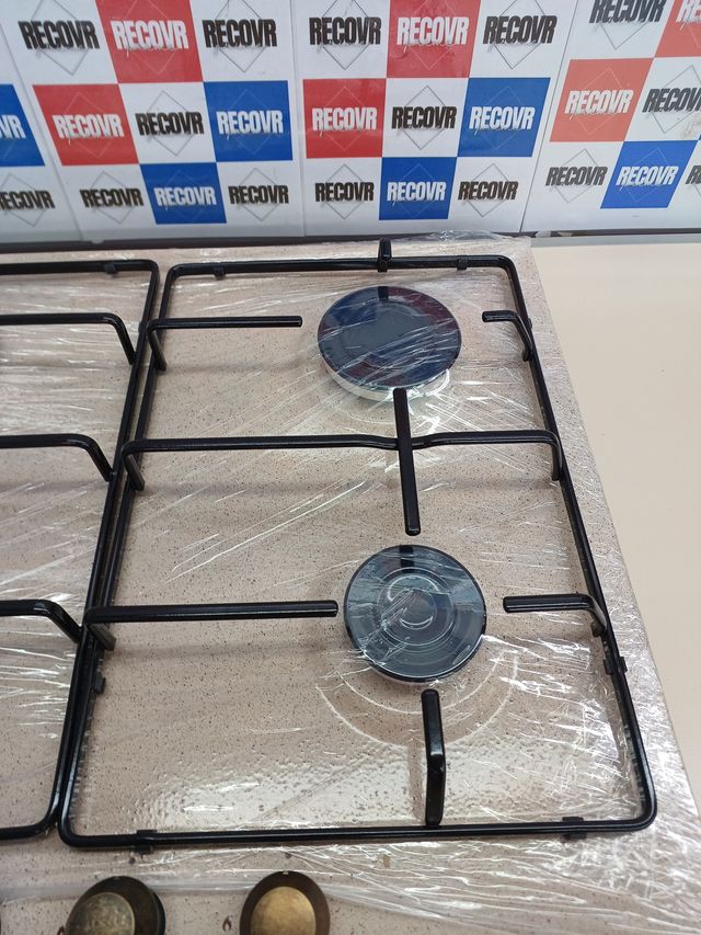 ✅ Placa de gás 4 bocas aço aveia Candy Classic