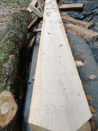 Tabla de roble 260mm ancho x 80mm grosor