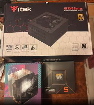 Blocco componenti PC: CPU, Dissipatore, PSU