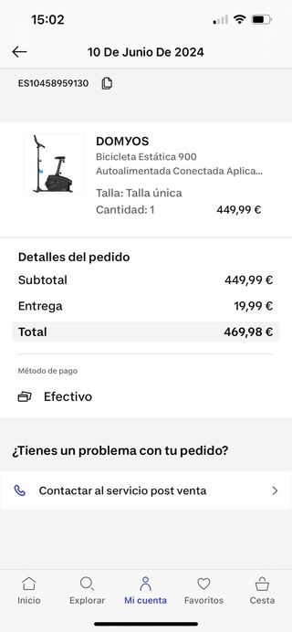 Bicicleta Estática DOMYOS 900