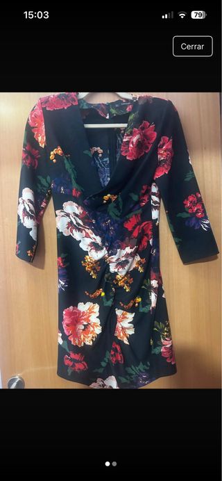 Vestido Zara Basic flores S
