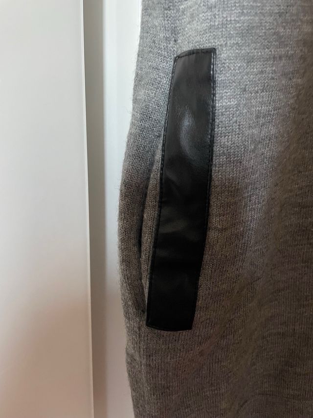 Abito Marella grigio con dettagli neri