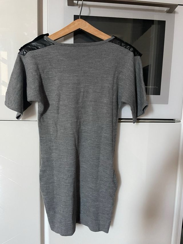 Abito Marella grigio con dettagli neri