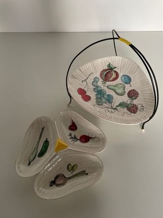 Set ceramiche italiane anni '60 frutta