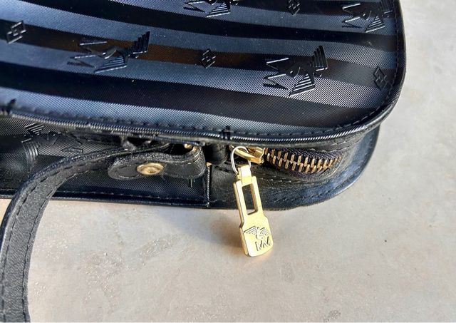 Bolso Maison Mollerus Negro con Rayas