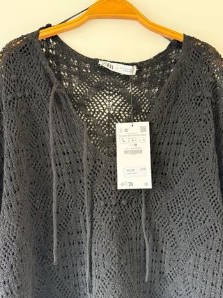 Jersey Zara punto calado talla L
