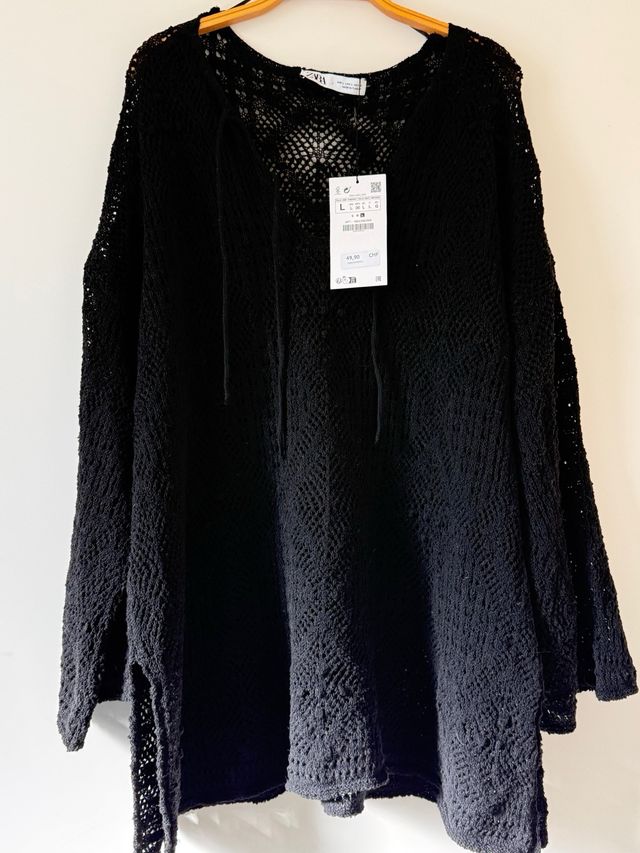 Jersey Zara punto calado talla L