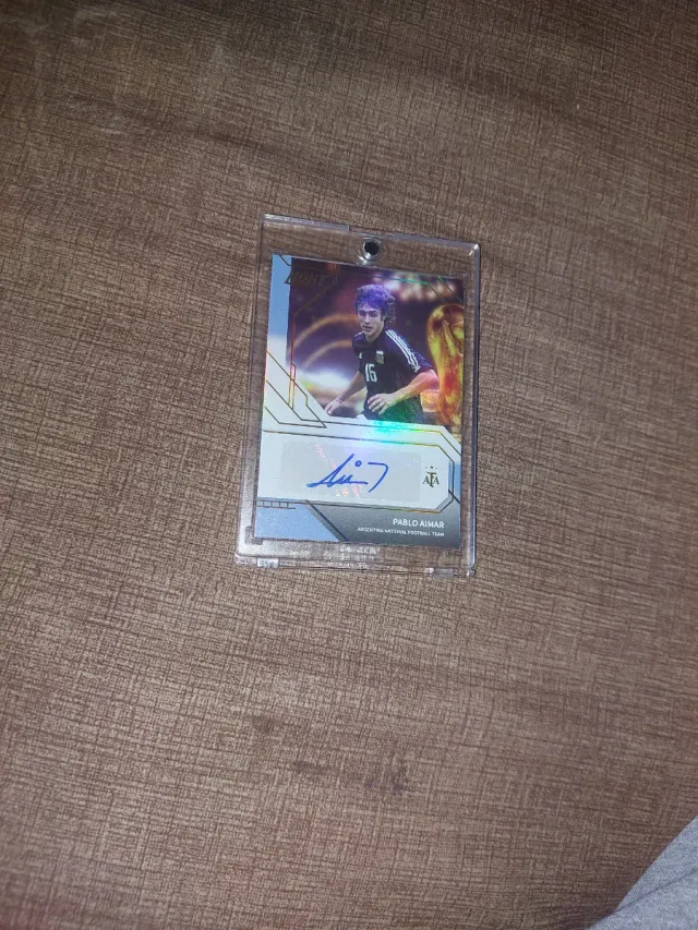 Tarjeta de Futbol Pablo Aimar Firmada