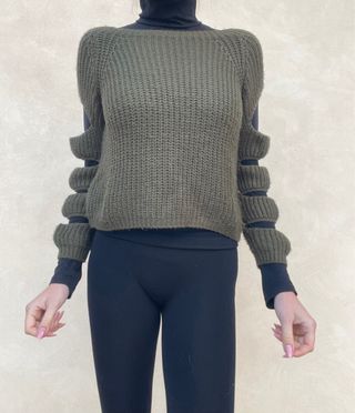 Maglione verde donna