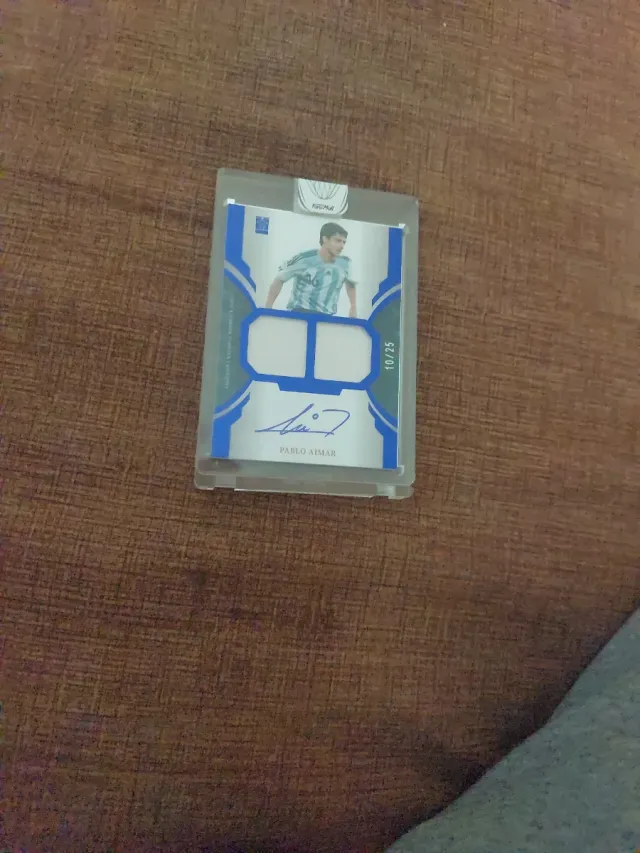 Tarjeta Fútbol Pablo Aimar Firmada y con Parche