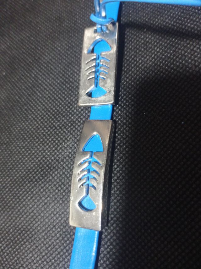 Conjunto collar y pulsera pez acero