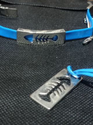 Conjunto collar y pulsera pez acero