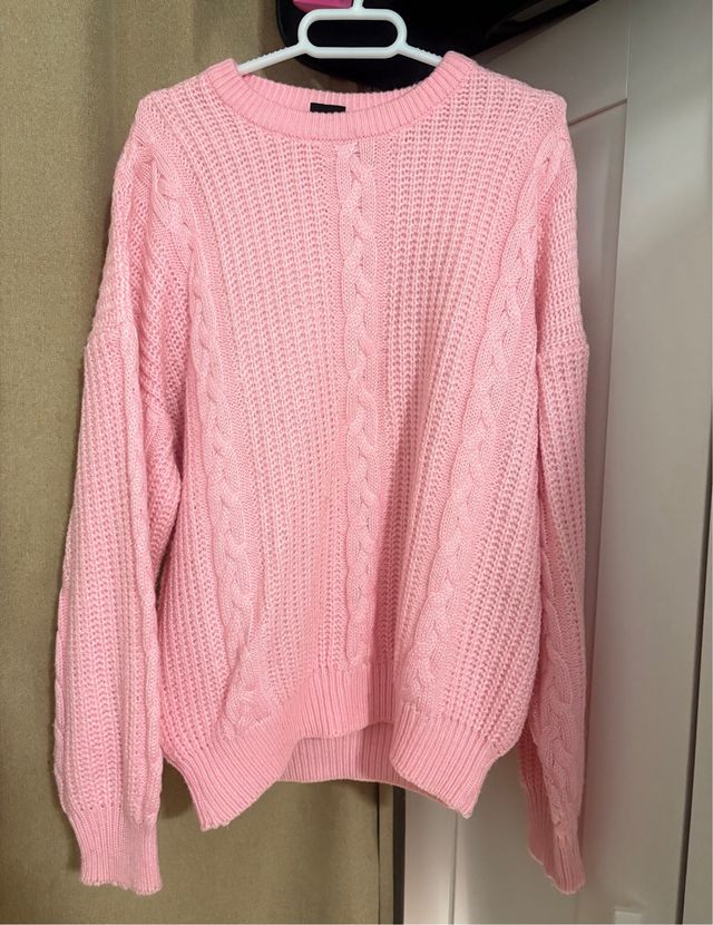 Jersey rosa trenzado