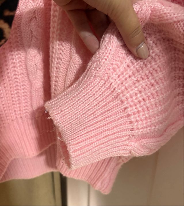 Jersey rosa trenzado