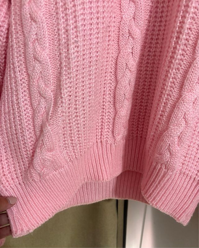 Jersey rosa trenzado