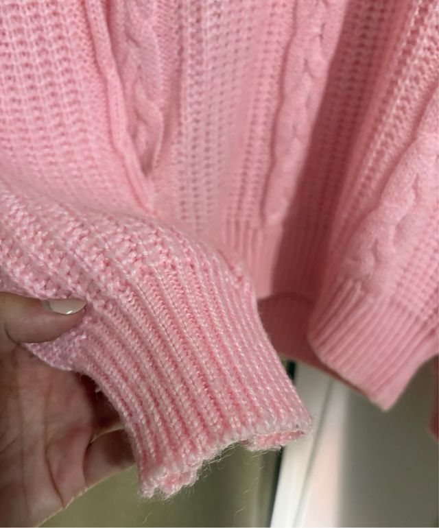 Jersey rosa trenzado