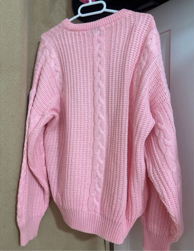 Jersey rosa trenzado