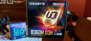 Placa Gigabyte B360M D3H + Intel i5 8600K