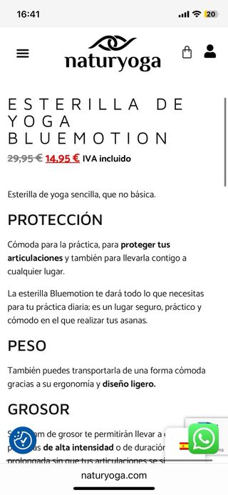 9 esterillas de Yoga Natuyoga Azul