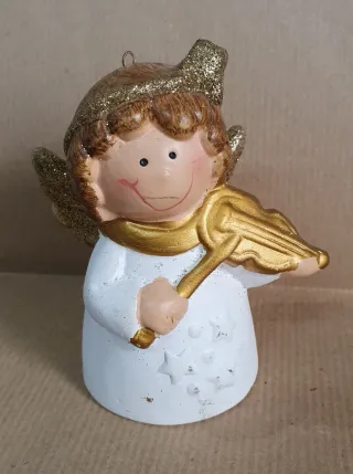 6 Angioletti/campanelle in ceramica