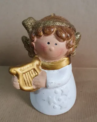 6 Angioletti/campanelle in ceramica