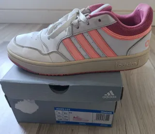 Zapatillas Adidas Hoops Blancas Rosas Talla 37 1/3