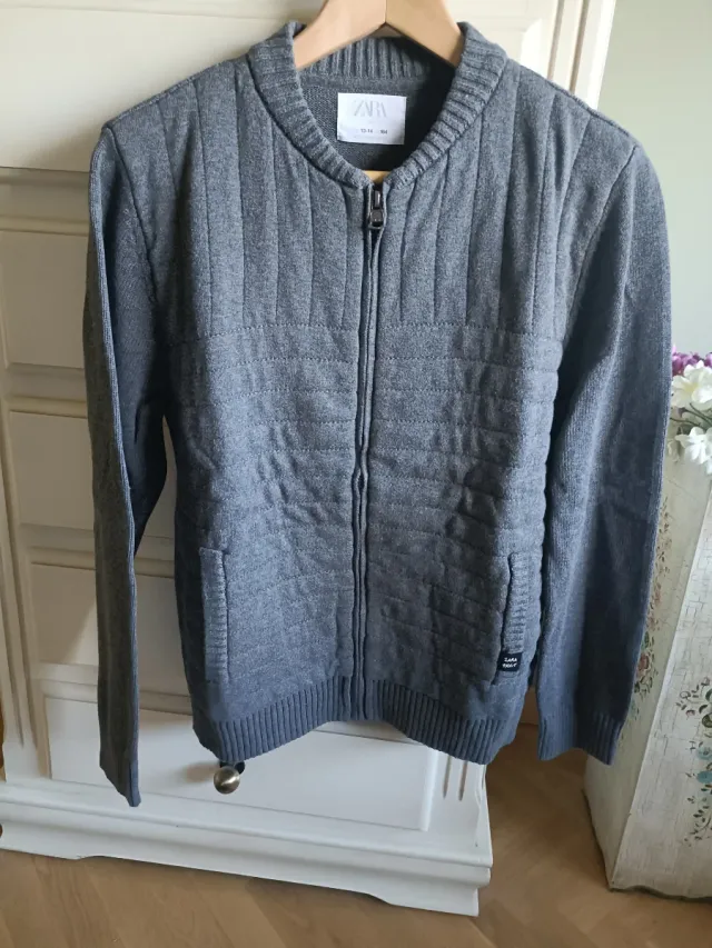Chaqueta Zara Gris Punto T14