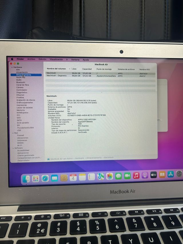 MACbook air 13" 2015 256GB Original con Cargador