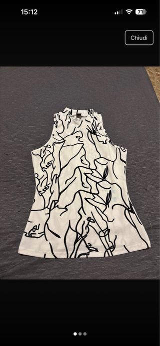 Canotta con stampa grafica collo dritto