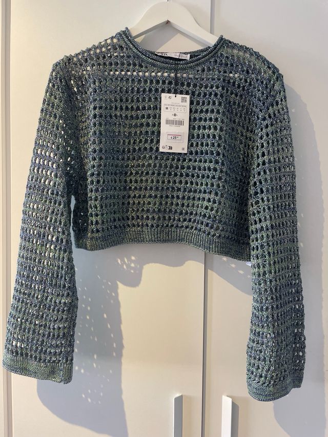 Jersey Zara cropped punto