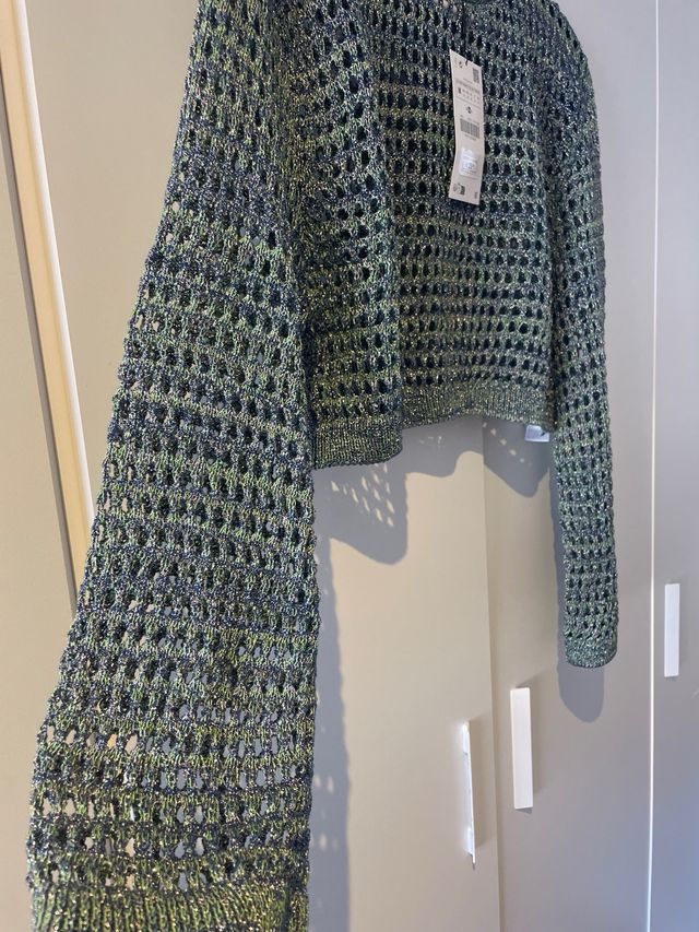 Jersey Zara cropped punto