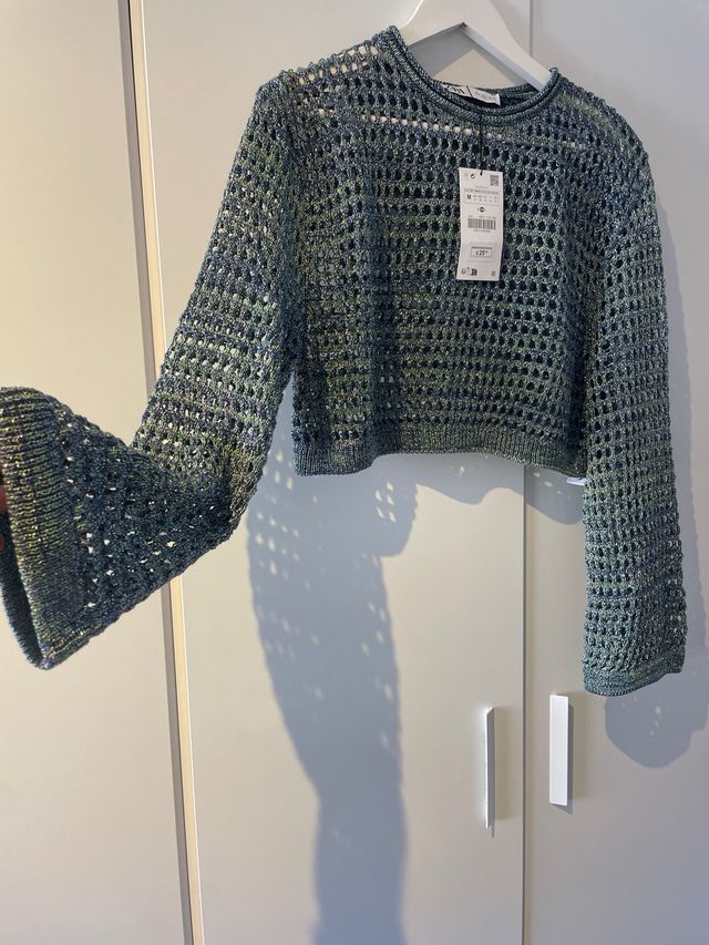 Jersey Zara cropped punto