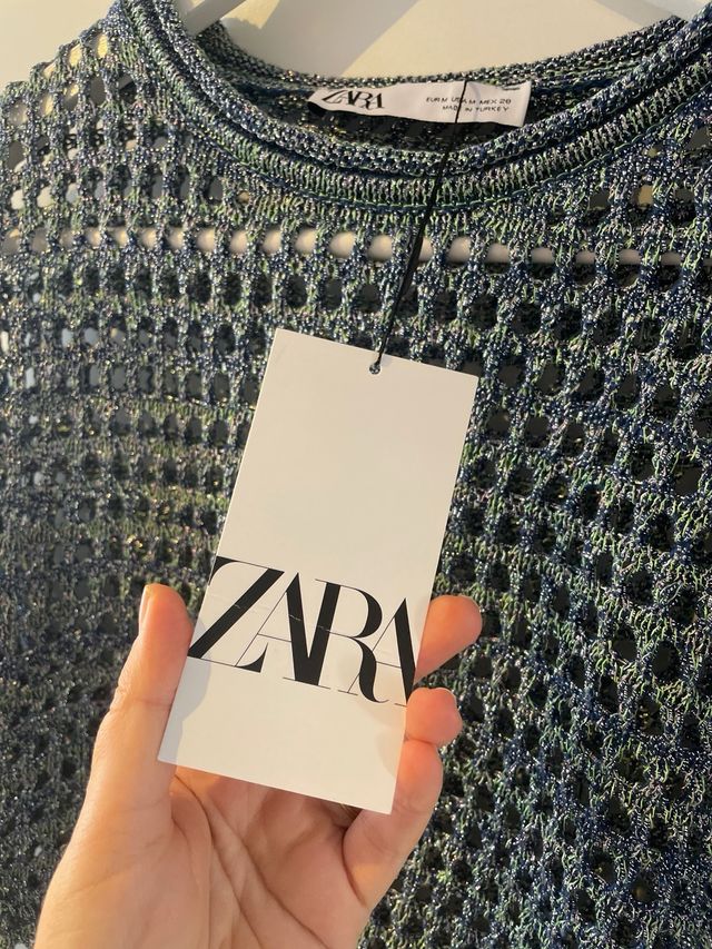 Jersey Zara cropped punto