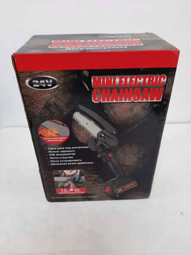 Mini motosierra eléctrica 24V sin estrenar