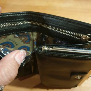 Cartera monedero mujer Mango negra