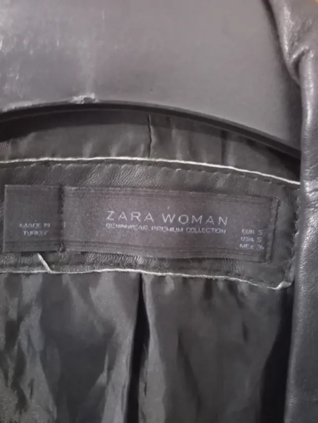 Chaqueta Zara Mujer Talla S Piel Ovina