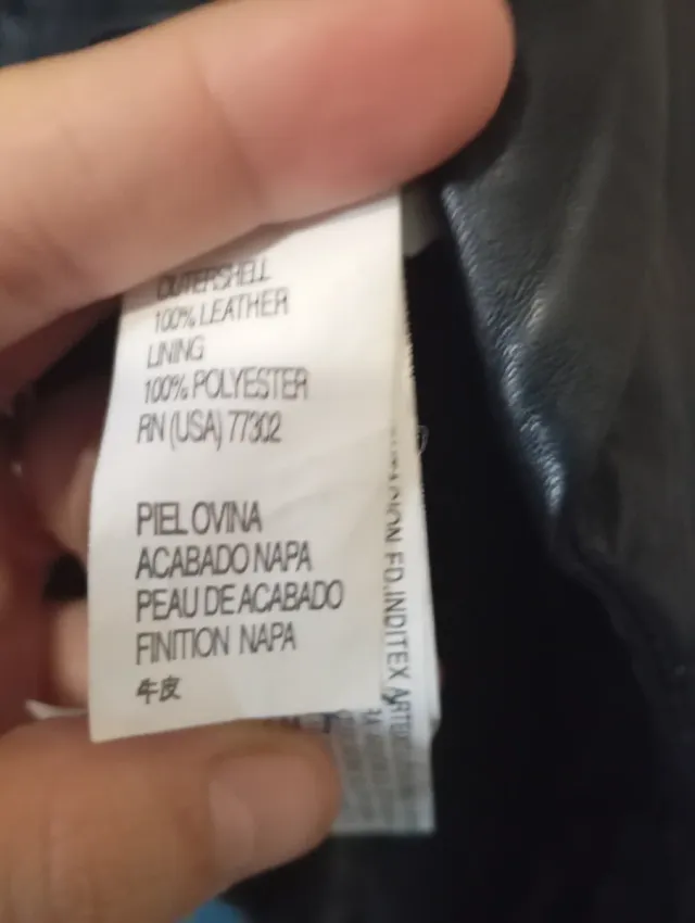 Chaqueta Zara Mujer Talla S Piel Ovina
