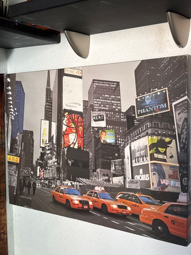 Quadro Taxi Arancioni di Times Square