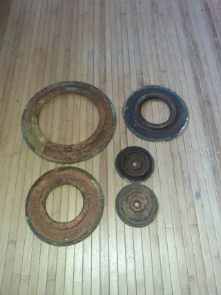 Lote 2 aros cocina hierro fundido ver fotos medida