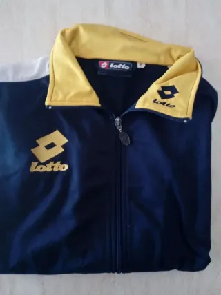 Giacca tuta sportiva Lotto blu e gialla