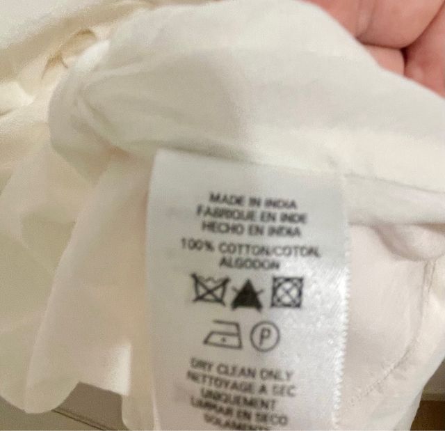 Vestido mido blanco algodón bordado, diseño único