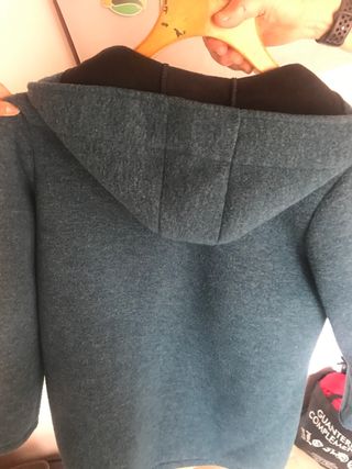 Abrigo mujer verde con capucha