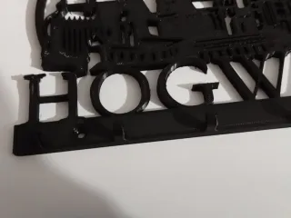 Portachiavi da muro Hogwarts 3D nero