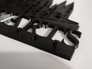 Portachiavi da muro Hogwarts 3D nero