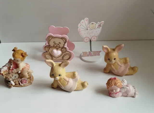 Lotto decorazioni nascita bimba