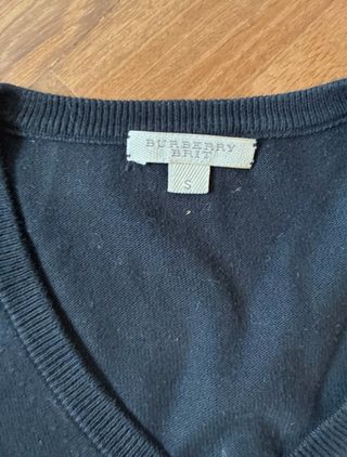 Maglioncino Burberry Nero V-Neck
