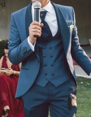 Traje Novio Arax Gazzó Azul