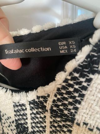 Vestido Zara cuadros blanco y negro Talla XS