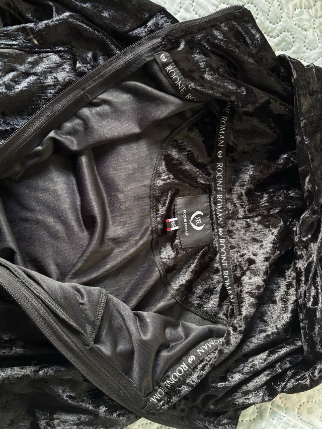 Chándal terciopelo Roone Roman negro